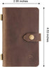 Leather Small Travel Journal Notebook, Vintage Daily Journal notebook Lined Paper, Handmade Mini Leather Notepad for Women & Men(2 pack/brown*2)...