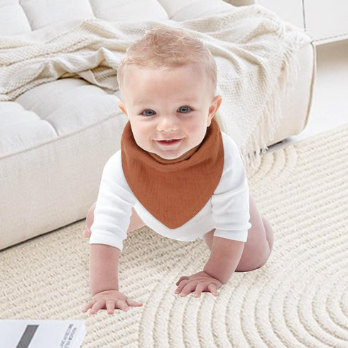Baby Bibs for Drooling and Teething 10 Pack - Muslin Baby Bibs for Boys 0-6 Months, Baby Bandana Bibs 6-12 Months, Baby Essentials Newborn Infant ...