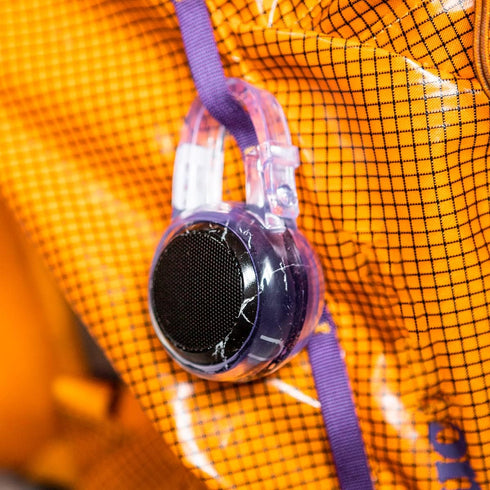 Small Clip-On Holder Carabiner designed to fit a U Mini Speaker, Portable, Travel-Friendly, Clear, Water Resistant, Durable, Speaker not included...