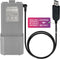 Mirkit 2.5mm USB Charger Cable with Light Indicator for Baofeng Battery UV-5R and UV-82 3800mAh BL-5L and BL-8 High Capacity Batteries for Two Way...