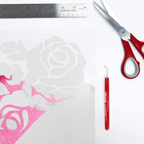 Siser Glitter HTV 11.8"x5ft Roll - Iron on Heat Transfer Vinyl (Neon Pink)...