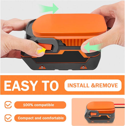 EID Power Wheels Adapter for Ridgid Battery 18V AEG Hyper Li-ion Battery Dock Power Connector with 14AW Wire and Fuse for DIY Use, RC Toy, Rc Car ...