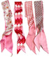 4 Pack Purse Scarf for Bags Silk Head Scarf for Hair Handbag Women Scarfs Band Hair Neck Scarves Fashion Gifts,04...