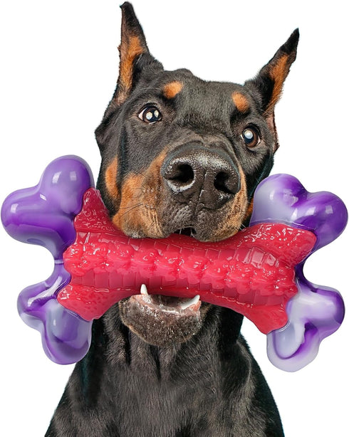 Tough Dog Toys, Dog Toys for Aggressive Chewers Large Breed, Aggressive Chew Toys for Large Dogs, Dog Bone Chew Toy Nylon Dog Toys for Large Dogs ...