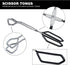 MSY BIGSUNNY Scissor Tongs Heavy Duty Cooking Tongs with Soft Handles (Stainless Steel, black 11")...