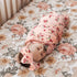 DRESHOW BQUBO Baby Girl Newborn Floral Receiving Blankets with Bow Hat Headband Wooden Birth Announcement Card Set Newborn Baby Swaddling Hats Sle...