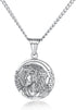 Fashion Stainless Steel Jesus Portrait Round Pendant Coin Necklace...