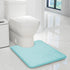 YIHOUSE Memory Foam Bath U Shape Toilet Mat Non Slip Absorbent Soft Floor Rugs for Bathroom Machine Washable Carpet Bathroom mat U-Shape 20" X 24"...