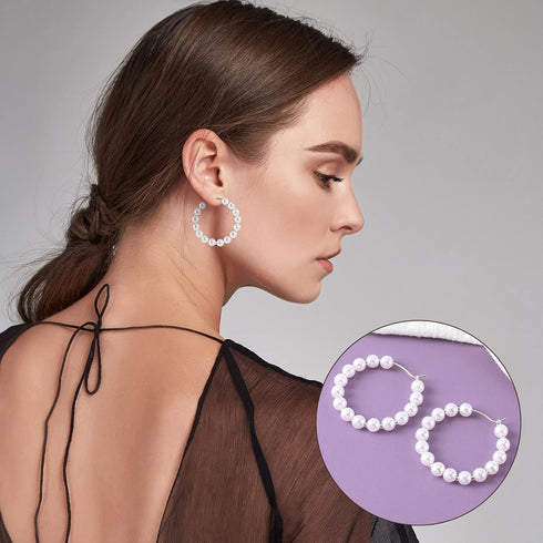 OIIKI 280PCS Earring Beading Hoops, 4 Sizes Gold/Silver Plated Hoop Earring Findings, Open Hoops, Metal Earring Rings, Round Earring Beading Decor...
