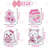 ANGOLIO Car Air Freshener Kawaii Incense Chips Scented Ornament Car Rearview Mirror Pendant 4 Styles and Scents Of Bubble Tea Strawberry Milk Saku...