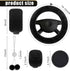 6 Pieces Set Fluffy Steering Wheel Cover Set, Soft Fuzz Handbrake Cover Gear Shift Cover, Cup Pad, Rearview Mirror Decorative Chain, Universal Car...