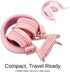 noot products Kids Headphones K11 Foldable Stereo Tangle-Free 5ft Long Cord 3.5mm Jack Plug in Wired On-Ear Headset for iPad/Girls/Boys/School/Lap...