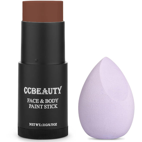 CCbeauty Brown Face Paint Stick,Face Painting Kit,Professional Oil Based Body Paint,Non Toxic SFX Makeup For Deer Elk Bear Halloween Costume Cospl...