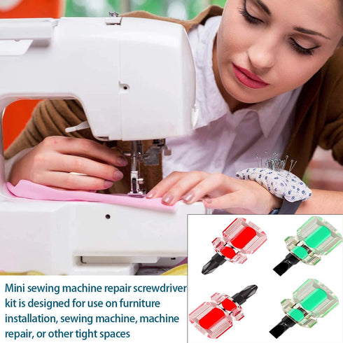 Buspoll Mini ultrashort flat head and Phillips small screwdriver set, sewing machine screwdriver tool concept......