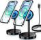 2 Pack Mag-Safe Charger Stand 15W Magnetic Wireless Charging Station for iPhone 15 14 13 12 Pro/Pro Max/Plus/Mini Magnet Wireless Charging Station...