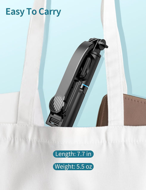 Selfie Stick, 41'' Extendable Phone Tripod Stand with Phone Holder & Detachable Remote, 360° Rotation Selfie Stick Tripod for Cell Phone Compatibl...