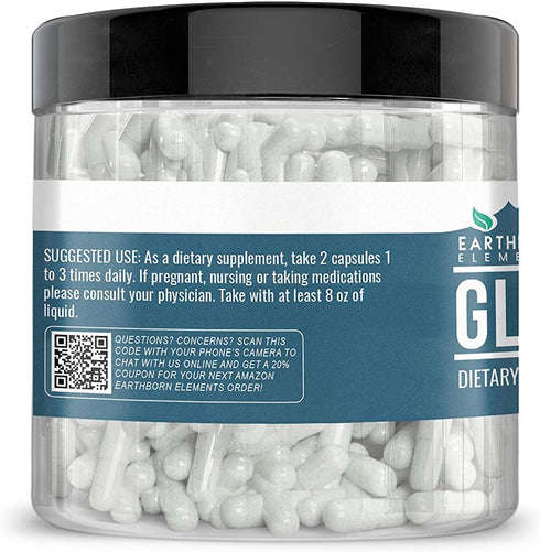 Earthborn Elements Glycine 200 Capsules, Pure & Undiluted, No Additives...