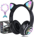 Wireless Kids Headphones for Boys Girls, Cat Ear LED Light Up Bluetooth Headphones with Microphone for School/Travel/Sports/Gaming/Gifts/Christmas...