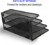 Desk Mail Organizer, File Holder Letter Sorter with 3 Vertical Upright Metal Mesh Compartments Document, Filing, Folders, Mail, Paper Organizer fo...