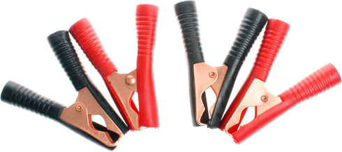 NOYITO Alligator Clips 2 Black 2 Red Metal Spring Durable 50A 75A 100A for Battery Electric Test Clips Lead Probe Alligator Clamps (100A, Black Re...
