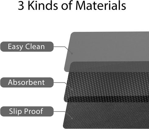 Coffee Mat - Countertop Mat for Coffee Station Bar Mats, 19x13in Hide Stain Rubber Backed Absorbent Dish Drying Mat for Kitchen Counter Fit Under ...