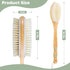 Body Scrubber with Soft and Stiff Natural Bristles, Dual-Sided Long Handle Shower Brush,Back Scrubber,Body Exfoliator for Bath or Dry Brush,Bath B...
