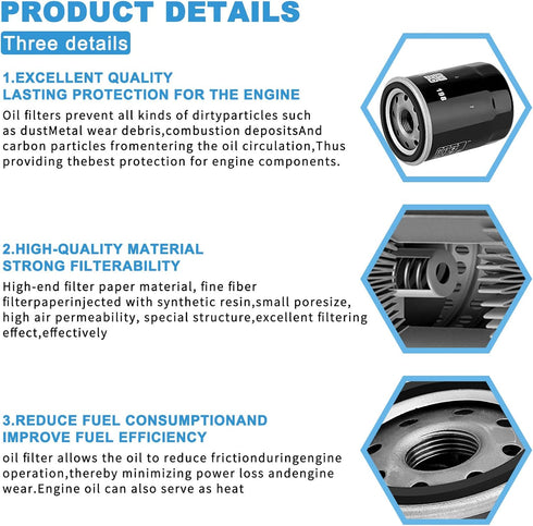 Oil Filter 2540122 2540086 for Polaris Ranger 570 700 800 900 1000 Ranger XP 700 800 900 1000 RZR 800 900 Sportsman 700 600 General 1000...