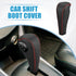 Car Shift Boot Cover Gear Knob Shifter Boot for Chevy Sonic 2012-2020 Faux Leather Black Red Stitches...
