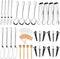 Charcuterie Accessories 25 Pcs, Cheese Spreader Knife Set for Charcuterie Board, Silver Stainless Steel Small Spoons, Tongs, Forks, Sauce Bowls fo...