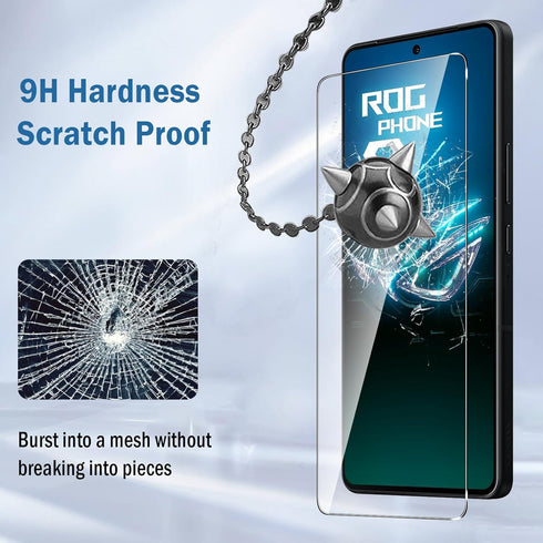 2 Pack Compatible with Asus ROG Phone 8 Pro 5G/ROG Phone 8 Screen Protector,Full Coverage 9H Tempered Glass Film,HD Clear Scratch Resistant,Bubble...