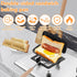 Breakfast Sandwich Maker, Double-Side Hot Dog Toaster, Nonstick Sandwich Baking Pan Hot Dog Bun Pan, Hot Campfire Sandwich Maker With Removable Ha...