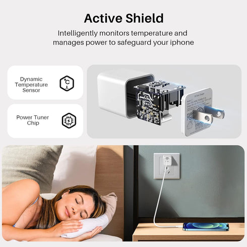 TOZO W6 Wireless Charger Black & C1 USB C Charger 20W PD Power Adapter Compatible for iPhone 14/14 Plus/14 Pro/14 Pro Max/13/13 Pro/13 Pro Max/13 ...