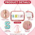 Chenille Letter Bag Nylon Makeup Bag Portable Bag Makeup Cases Preppy Patch Makeup Bag with Zipper Cosmetic Toiletry Storage Bag for Women Girls (...