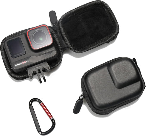 Mini Storage Bag Case for Insta360 Ace/Ace Pro Degree Action Camera, Bottom Opening Design Connectable to Selfie Stick Tripod?Small Carring Case A...
