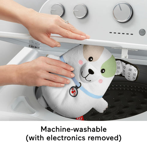 Fisher-Price Baby Plush Toy Calming Vibes Puppy Soother Portable Sound Machine for Newborns...