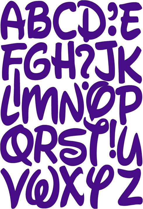 IRON 'EM Purple Iron On Letters for Fabric, Clothing, Custom Tshirt, DIY Craft for Kids, Adults, and Toddlers 2" Felt Letters for Fabric, Heat Tra...