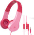 Motorola Moto JR200 Kids Headphones with Microphone - Lightweight Over Ear Wired Foldable Design, Safe Volume Limit 85dB, Audio Splitter for Shari...
