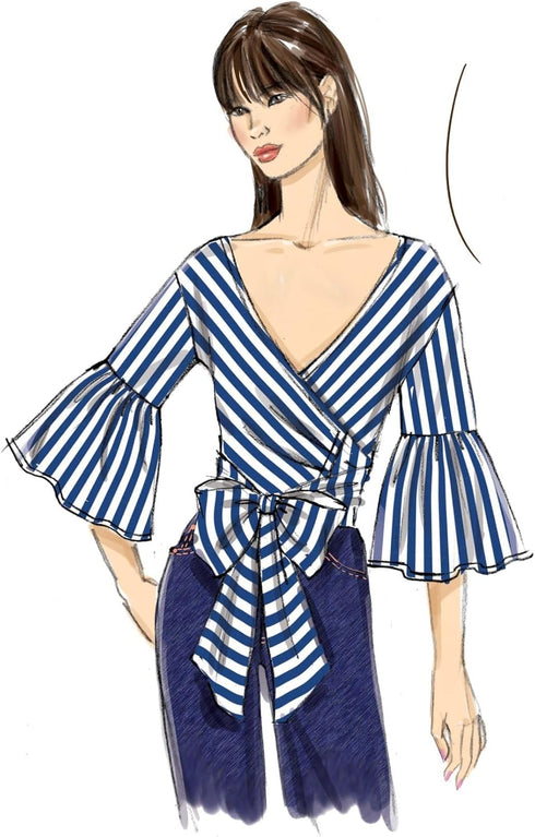 Vogue Patterns Misses' Top, 14-16-18-20-22, red...