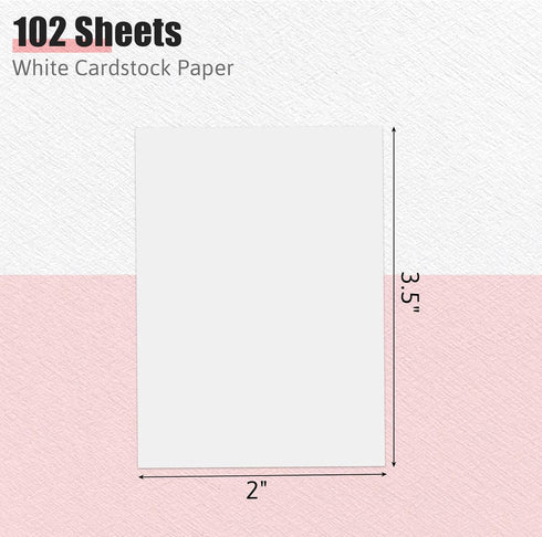 Shindel 102 Sheets White Cardstock Paper, Heavy Duty Construction Paper Kids Art Crafts Card for Art Class Invitation Making Scrapbooking 250gsm...