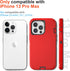 iPhone 13 Pro Max Case with Belt Clip and 2 Pack Screen Protector - Military Grade Rugged Full Body Phone Case (Red+Black)......