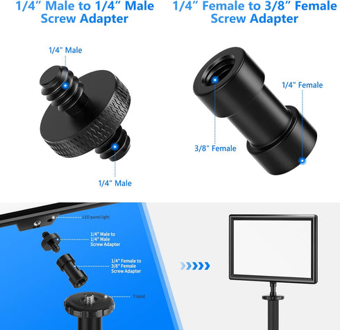 Neewer Camera Screw Adapter, 22 Pieces 1/4” to 1/4” and 1/4” to 3/8” Tripod Mount Screw Adapter Converter Set for Camera Mount, Monopod, Ball Head...