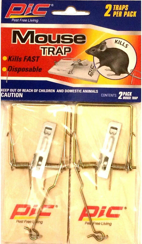 PIC Wood Traps (Wood Mouse Traps - 2 Count)...