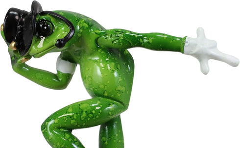 Ebros Froggie Jean Moonwalk Toad Frog Pop Star Dancer Statue Famous Michael Personification Amphibian Toads Frogs Pond Swamp Rainforest Animal Dec...