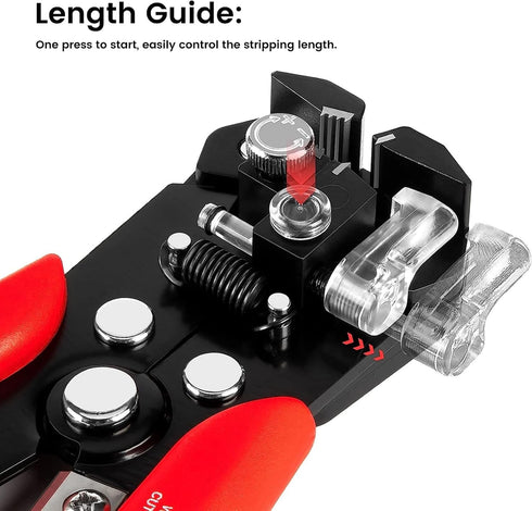 5 in 1 Self-Adjusting Wire Stripper Cutter,Multi-Functional Wire Crimping Tool Wire Pliers for Wire Stripping,Crimping,Cutting,10-24 AWG,0.2-6.0mm...