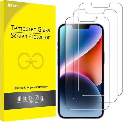JETech Screen Protector for iPhone 14 6.1-Inch, Tempered Glass Film, 3-Pack......