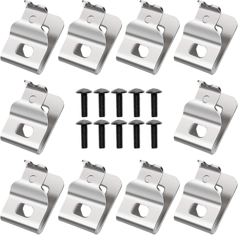 10PCS Belt Clips for Dewalt, Anglecai Drill Tool Clips Hook Kit 304 Stainless Steel Drill Belt Clips with Screws for Dewalt N268241 Fit for 20V Po...