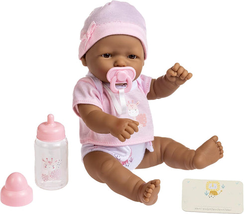 JC Toys - La Newborn Nursery | 7 Piece Baby Doll Gift Set | 12" Life-Like Hispanic Doll with Accessories | Purple | Ages 2+ (18347)...
