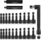 20 x Power Nut Driver Set for Impact Drill, SAE and Metric 1/4” Hex Head Drill Bit Set with 1/4" Double Hex Head L Type Wrench, Chrome Vanadium St...