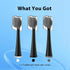 Replacement Brush Heads for Waterpick Sonic Fusion 2.0 Flossing Toothbrush with Cover, Compact, 3 Count Black, Hard Bristles...