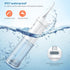 NewWay Water Dental Flosser for Teeth, Portable and Rechargeable Oral Irrigator with 4 Flossing Tips Waterproof Teeth Cleaner Picks for Home Trave...